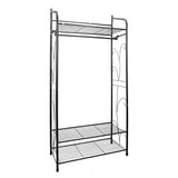 Heavy Duty Black Garment Rack with 3 Tiers, Adjustable Shelving, and Hanging Rod - 79x36x161cm - Extra Image