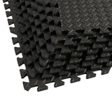 Black Interlocking Heavy Duty EVA Foam Gym Flooring Mats - 60x60cm - 24 Tiles - Extra Image