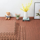 Brown Interlocking Heavy Duty EVA Foam Gym Flooring Mats - 60x60cm - 24 Tiles