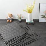 Brown Interlocking Heavy Duty EVA Foam Gym Flooring Mats - 60x60cm - 24 Tiles - Side View