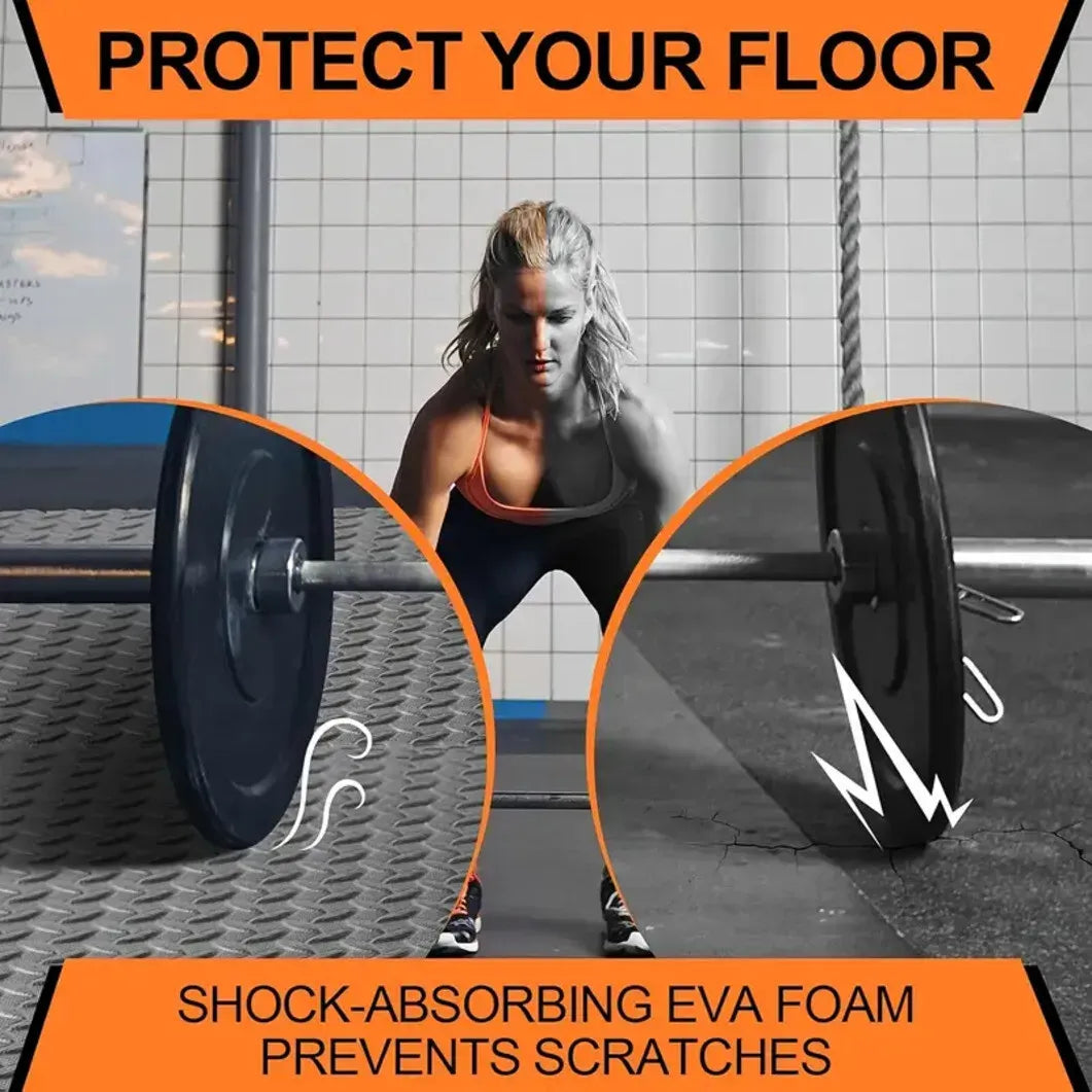 Brown Interlocking Heavy Duty EVA Foam Gym Flooring Mats - 60x60cm - 24 Tiles