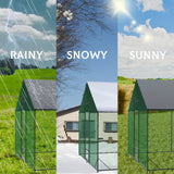 Heavy Duty Large Black Metal Walk-In Chicken Run Coop with Cover, 276x207x300cm - Extra Image