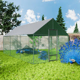 Heavy Duty XL Metal Walk-In Chicken Run with Cover, 276x405x300cm, Black - Extra Image