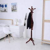 Vintage Redwood Wooden Coat Rack Stand 182.9cm with 13 Hooks for Hats, Clothes, and Handbags - Extra Image