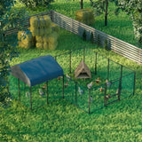 Extra Large Black Chicken Coop Cage Run Rabbit Hutch Walk-In Hen Enclosure 300x200x270cm - Extra Image