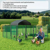 Extra Large Green Chicken Coop Cage 300x600cm with Waterproof Cover and Walk-In Design - Extra Image