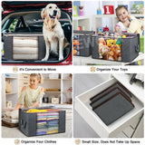 Large Grey Quilt Storage Bags - 6 Pack, 60x40x35cm, Breathable Non-Woven Fabric - 45-Degree Angle