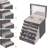 Jewellery Box 6 Layer 5 Drawer - Side View