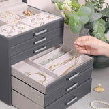 Jewellery Box 6 Layer 5 Drawer - 45-Degree Angle
