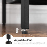 End Table Industrial Side Table Mesh Shelves - Rear View