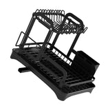 2 Tier Dish Drainer Rack with Drain Basket - 45-Degree Angle