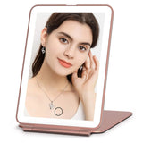 LED Travel Makeup Mirror 3 Light Modes USB - Front View