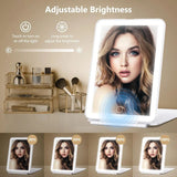 LED Travel Makeup Mirror 3 Light Modes USB - 45-Degree Angle