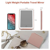 LED Travel Makeup Mirror 3 Light Modes USB - Rear View