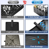 Large Dish Drying Rack with Drainboard Black