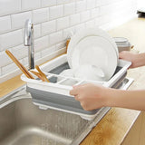 Foldable Kitchen Dish Rack Storage Tray - Top-Down View