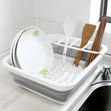 Foldable Kitchen Dish Rack Storage Tray - Rear View