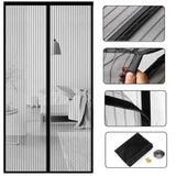 Magnetic Mosquito Net Door Curtain 90x210cm - Top-Down View