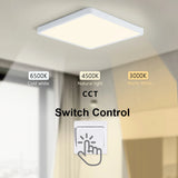 Smart LED Ceiling Lamp: App & Voice Control - Front View