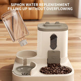 2-in-1 Automatic Cat Food & Water Dispenser - Side View