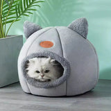2024 Cat House Bed Soft Washable Grey 36cm - Side View