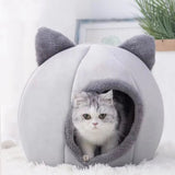 2024 Cat House Bed Soft Washable Grey XL 39x39x40cm - Front View