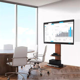 Adjustable Wood TV Stand for 32-65 Inch LCD LED - Side View