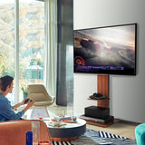 Adjustable Wood TV Stand for 32-65 Inch LCD LED - Rear View