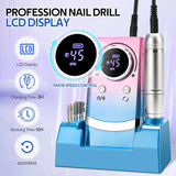 Professional 45000RPM Electric Nail Drill Kit - Front View