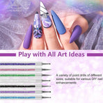 31Pcs Nail Art Brushes and Dotting Tools, image 3
