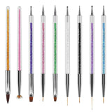 31Pcs Nail Art Brushes and Dotting Tools - Close-Up Angle