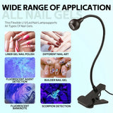 Portable UV LED Nail Lamp for Gel Polish - 45-Degree Angle