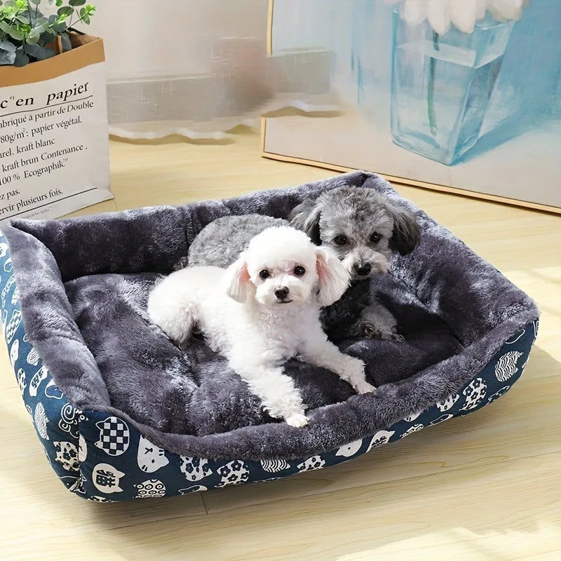 Blue Pet Dog Bed Sofa Mat for Cats & Dogs - M