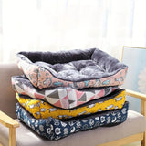 Blue Pet Dog Bed Sofa Mat for Cats & Dogs - M - Top-Down View