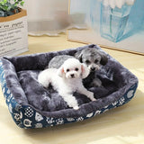 Blue Pet Dog Bed Sofa Mat for All Sizes - Front View