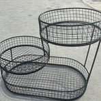 Black Stainless Steel Fruit Basket Storage