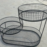 Black Stainless Steel Fruit Basket Storage - 45-Degree Angle