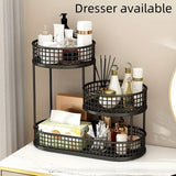 Black Stainless Steel Fruit Basket Storage - Rear View