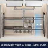 Expandable Under Sink Organizer Set 8 Panel - Rear View