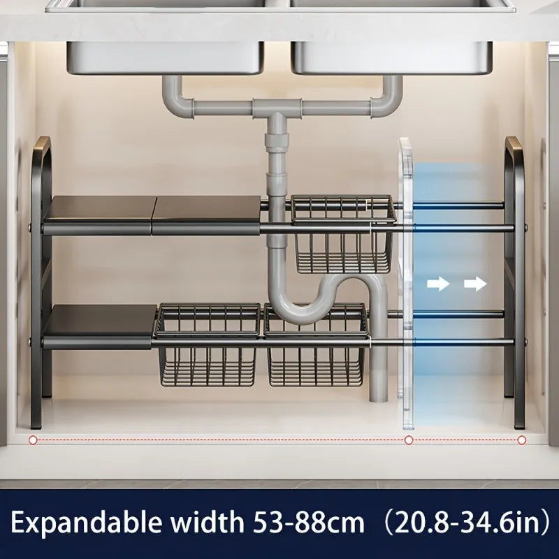 Expandable Under Sink Organizer Set 8 Panel