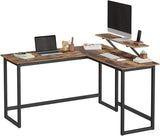 L-Shaped Computer Desk Industrial Corner - Close-Up Angle