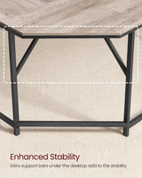 L-Shaped Computer Corner Desk Home Office - Rear View