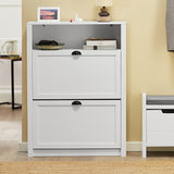 Shoe Cabinet Storage Unit with Drawers - Front View