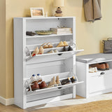 Shoe Cabinet Storage Unit with Drawers - Side View