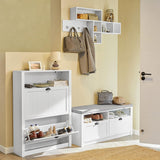 Shoe Cabinet Storage Unit with Drawers - Top-Down View