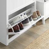 Shoe Cabinet Storage Unit with Drawers - Low Angle