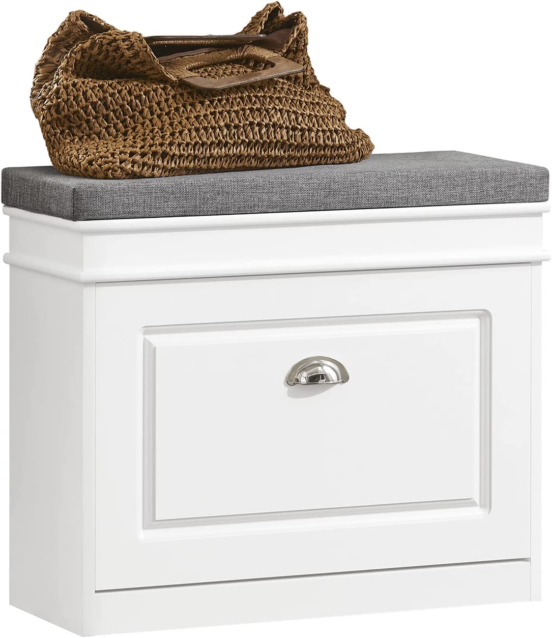 Modern Tilt-Out Shoe Organizer with Cushioned Top