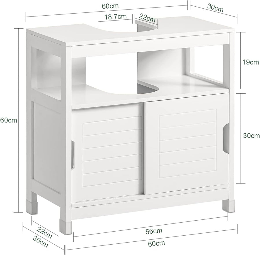 Vanity Unit Bathroom Furniture, White, image 3