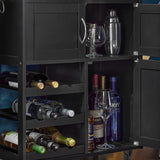 Kitchen Trolley Bottle Rack Drawer Cabinet - Top-Down View