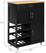 Kitchen Trolley Bottle Rack Drawer Cabinet - 45-Degree Angle